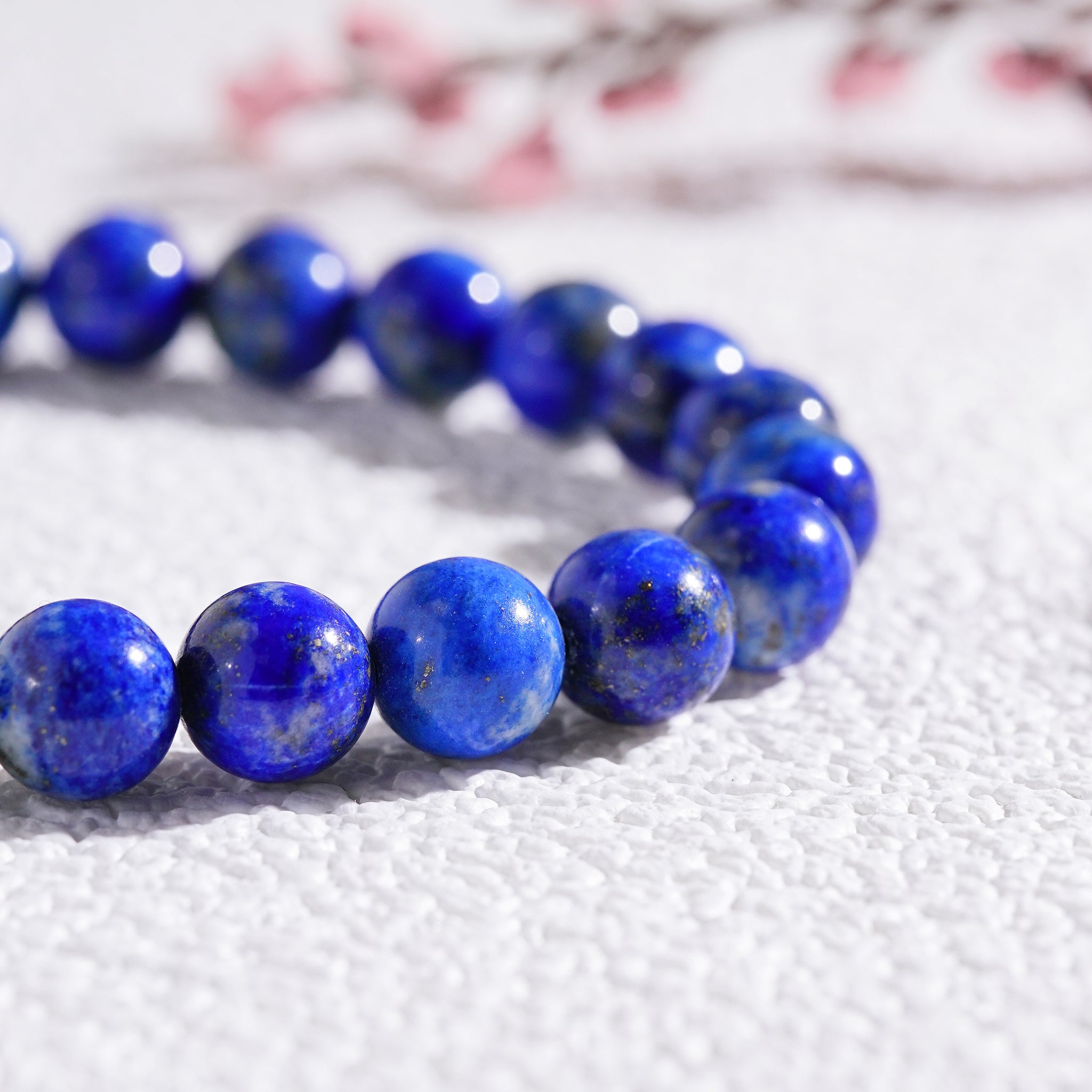 Elastic Gemstone Bracelet 8mm - Lapis Lazuli