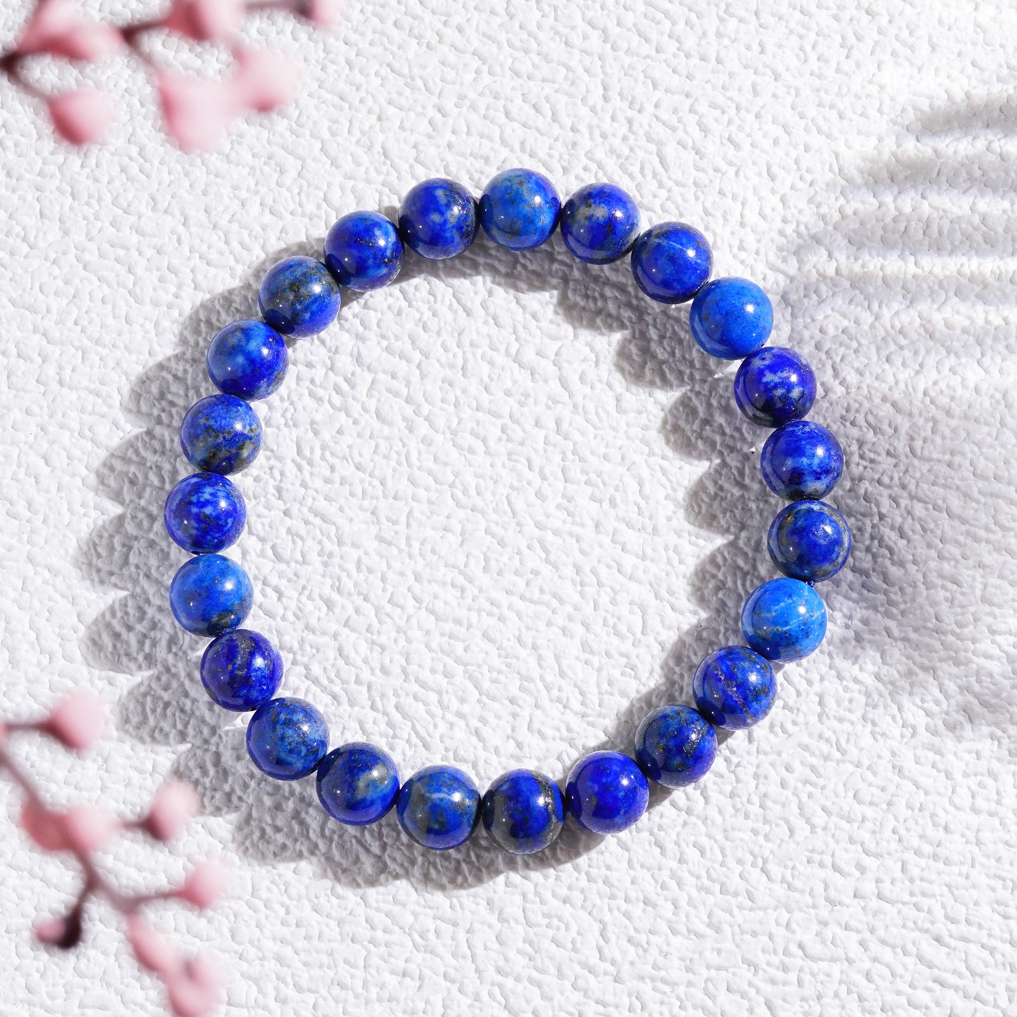 Elastic Gemstone Bracelet 8mm - Lapis Lazuli