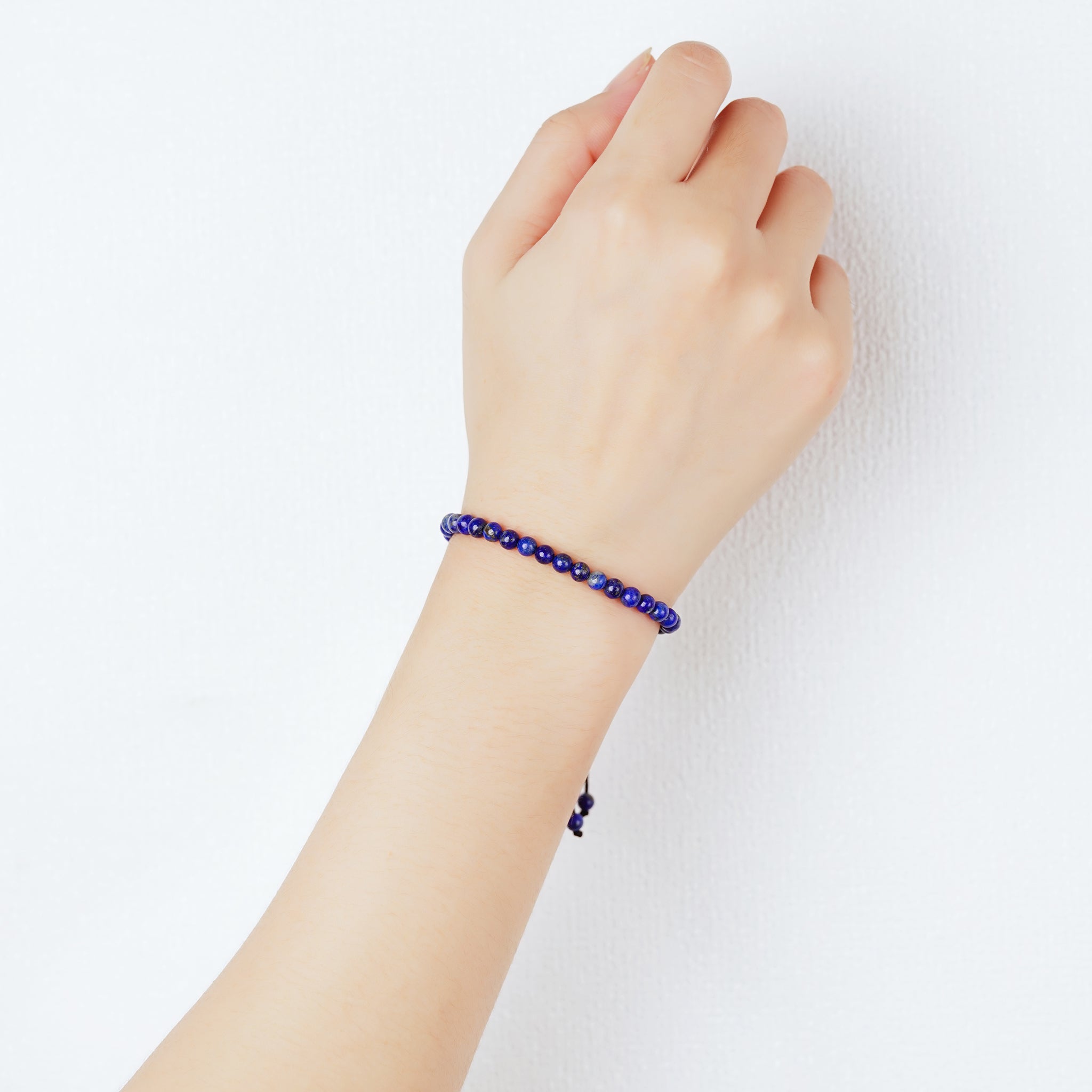 Adjustable 4mm bracelet - Lapis Lazuli